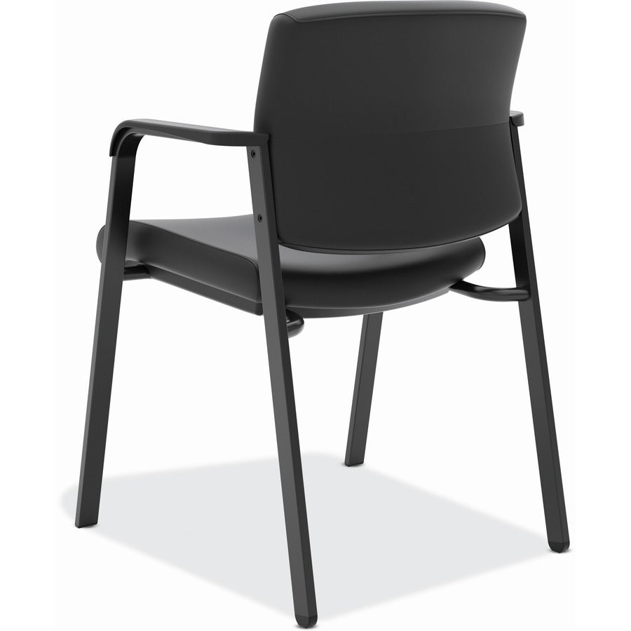 HON Validate Stacking Guest Chair | Black SofThread Leather - BSXVL605SB11
