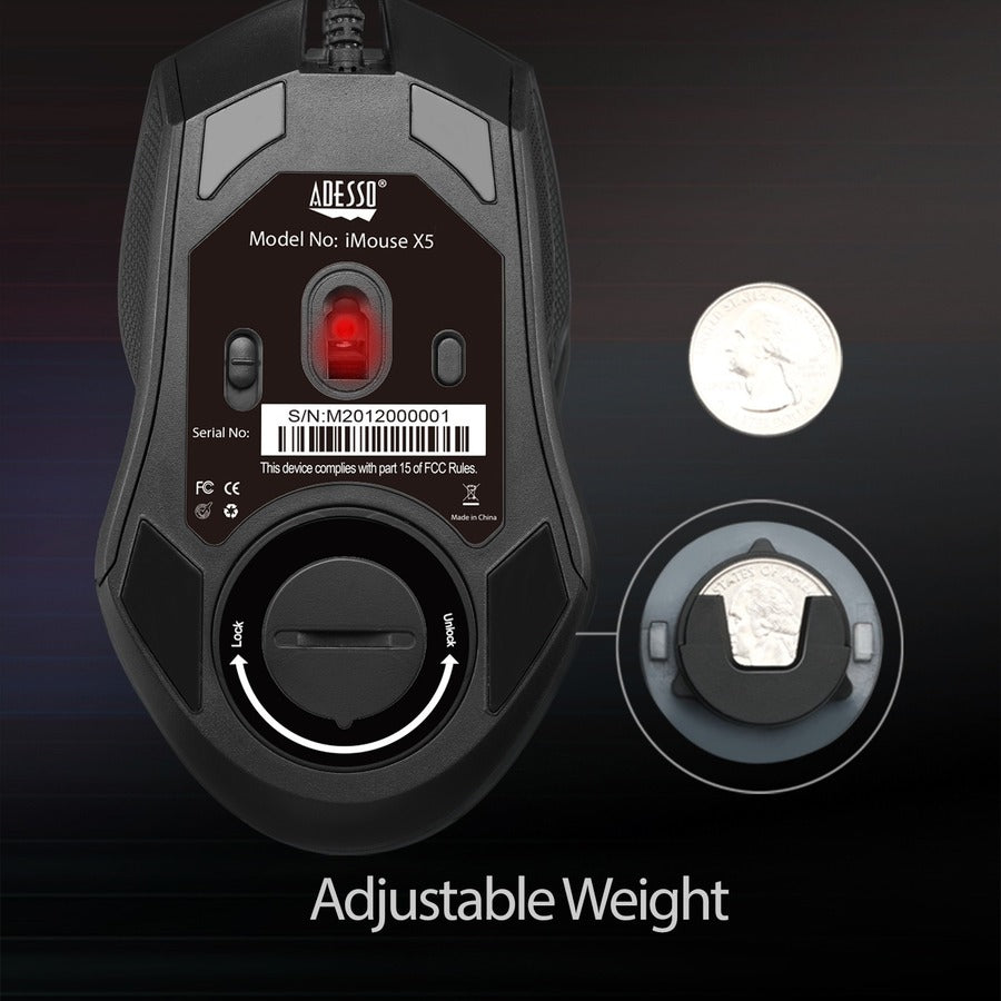 iMouse X5 - 6400 DPI, RGB illuminated Gaming Mouse - IMOUSE X5