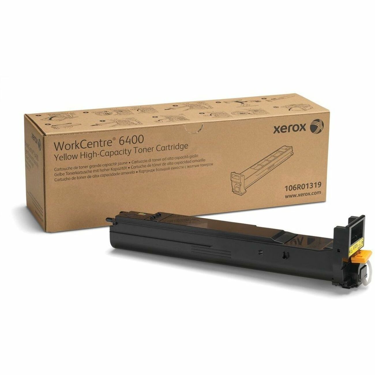 Xerox Original High Yield Laser Toner Cartridge - Yellow, Black - 1 Each