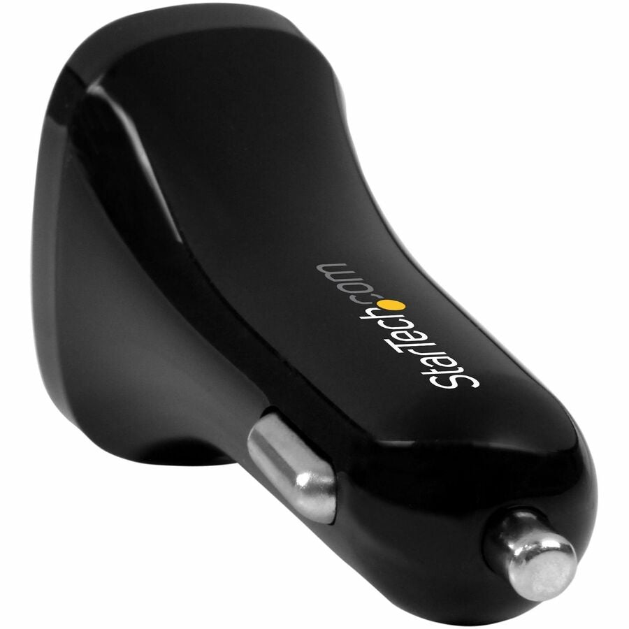 StarTech.com Dual-Port USB Car Charger - 24W/4.8A - Black - 5690361