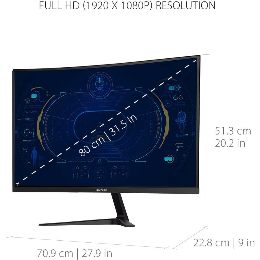 Viewsonic 32" Display, MVA Panel, 1920 x 1080 Resolution - VX3218-PC-MHD