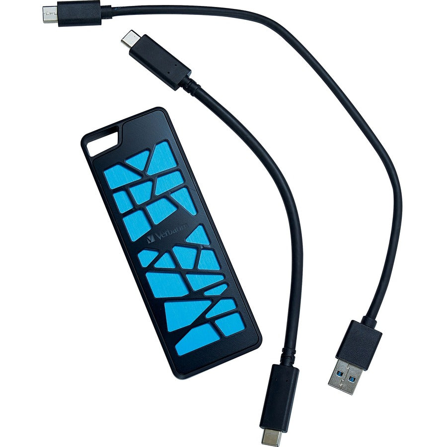Verbatim VGX1000 2 TB Portable Solid State Drive - M.2 External - PCI Express NVMe - Black - 70886