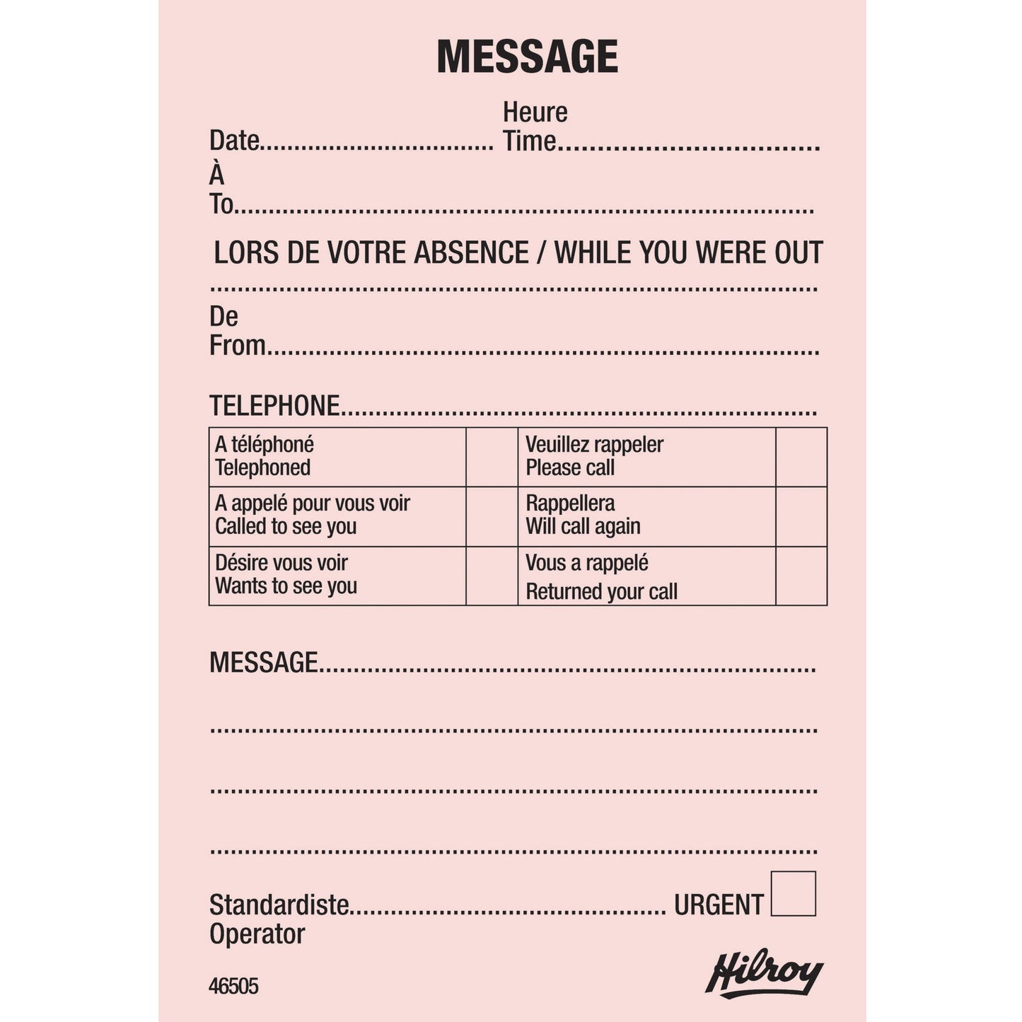 Hilroy 46505 Message Pad