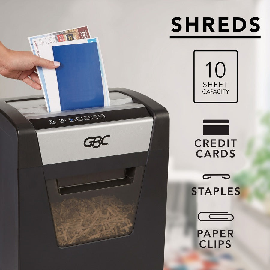GBC ShredMaster High Security Home Shredder, SM10-06, Micro-Cut, 10 Sheets - 1758499F