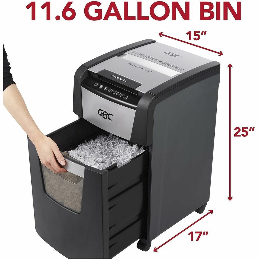 GBC AutoFeed+ Home Office Shredder, 150X, Super Cross-Cut, 150 Sheets - WSM1757604