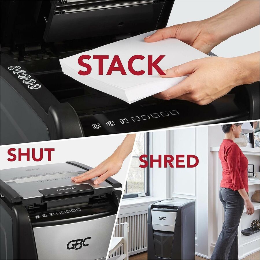 GBC AutoFeed+ Small Office Shredder, 230X, Super Cross-Cut, 230 Sheets - WSM1757606