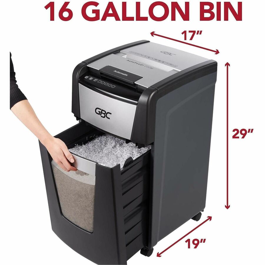GBC AutoFeed+ Small Office Shredder, 230X, Super Cross-Cut, 230 Sheets - WSM1757606
