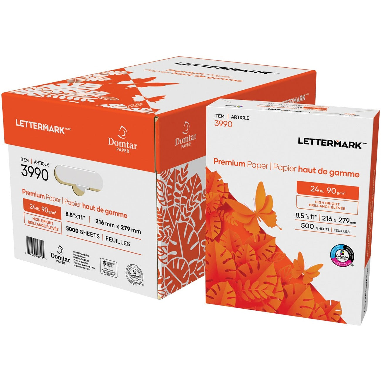 Domtar Lettermark Premium Paper 96B 24 lb 8-1/2" x 11 500/pkg