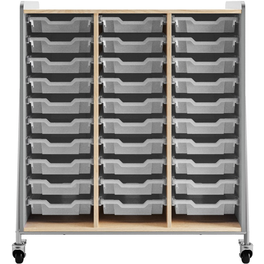 Safco Whiffle Typical Triple Rolling Storage Cart - 3930GRY