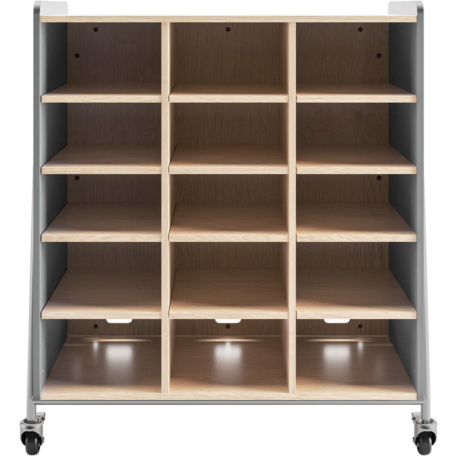 Safco Whiffle Typical Triple Rolling Storage Cart - 3931GRY