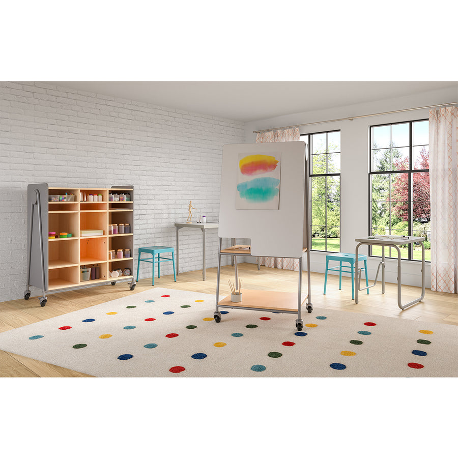 Safco Whiffle Typical Triple Rolling Storage Cart - 3931GRY