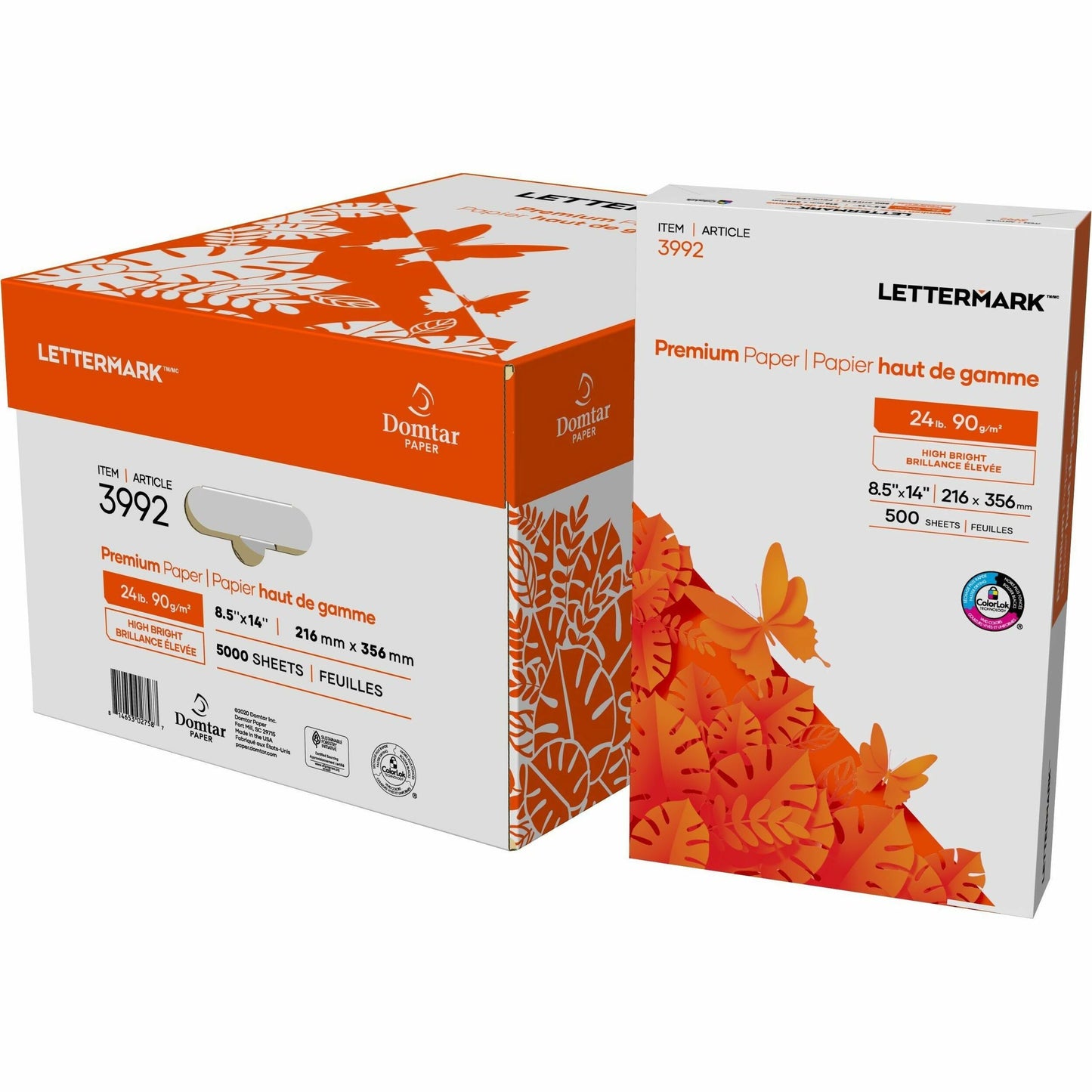 Domtar Lettermark Premium Paper 96B 24 lb 8-1/2" x 14" 500/pkg