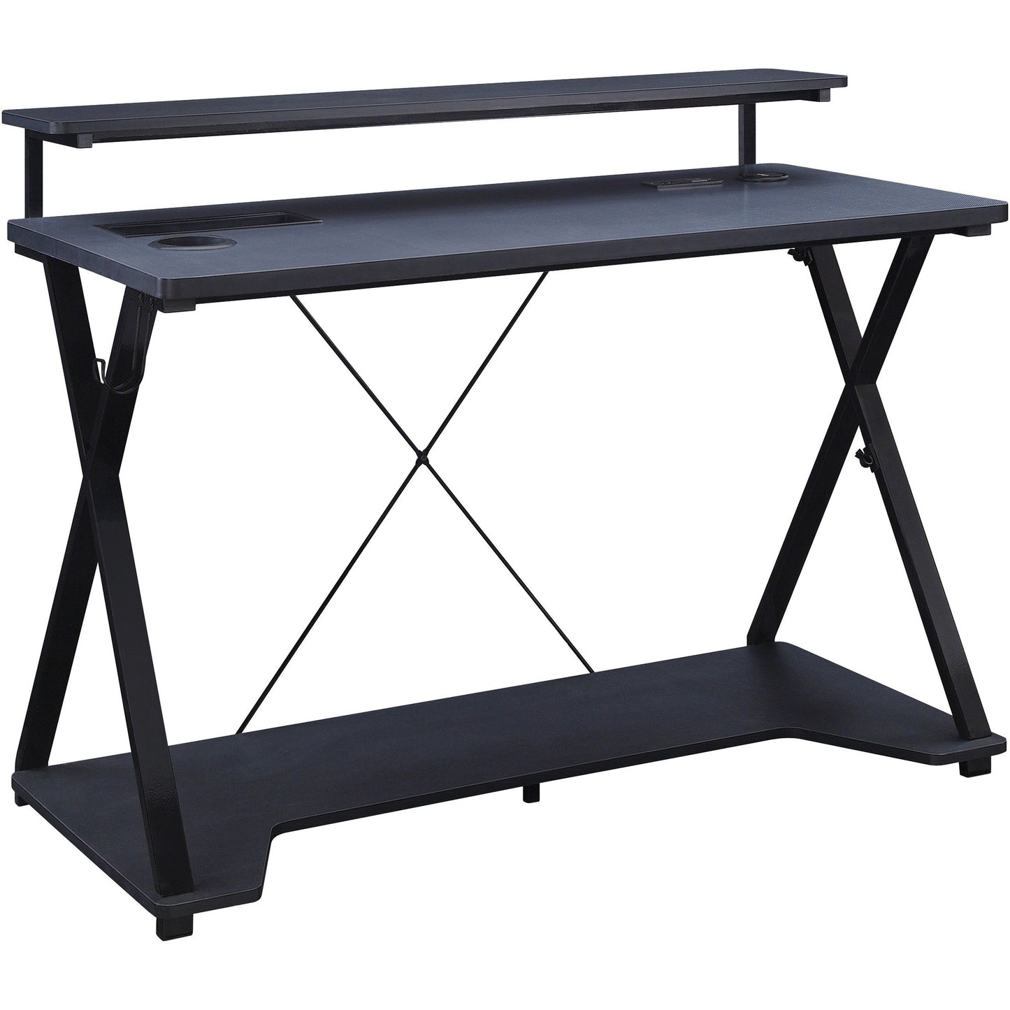 OSP Furniture Checkpoint Ghost Battlestation Gaming Desk