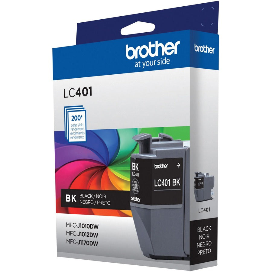 Brother LC401BKS Original Standard Yield Inkjet Ink Cartridge - Single Pack - Black - 1 Each - LC401BKS