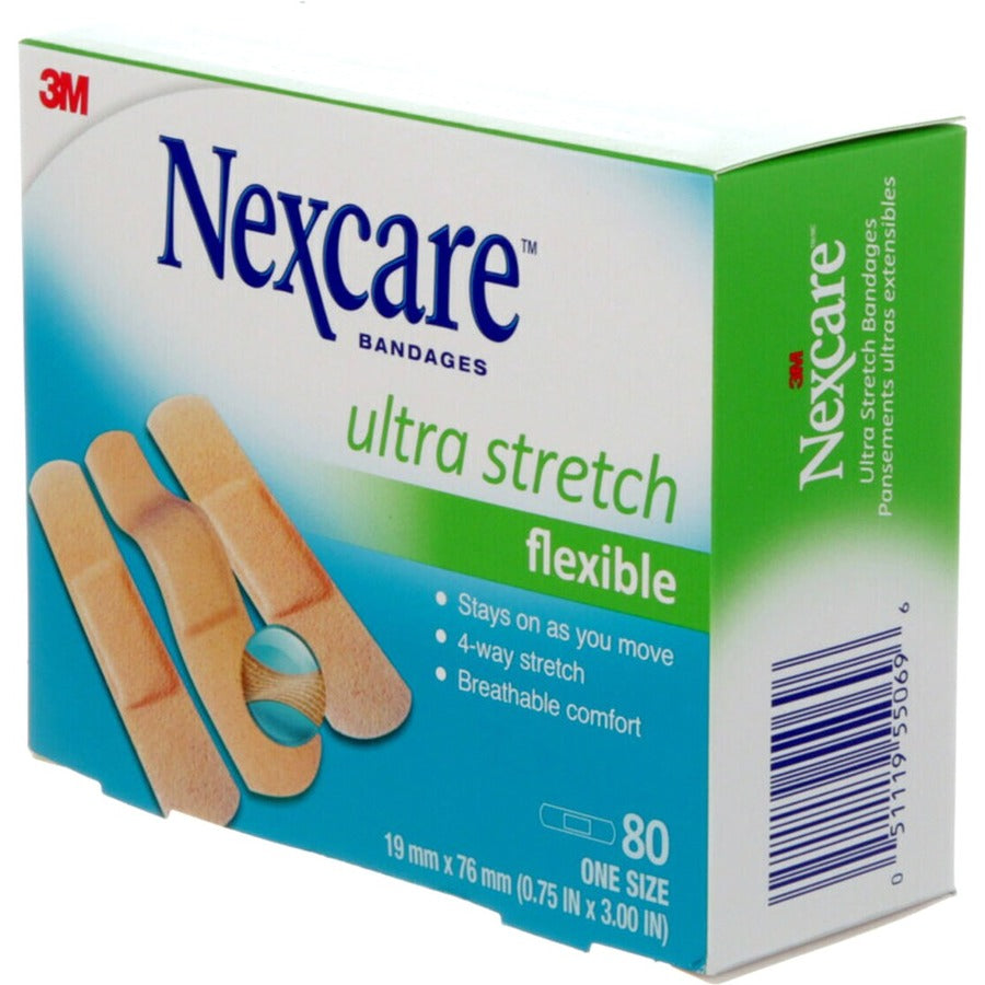 Nexcare Ultra Stretch Bandages CS102-CA, One Size, 80/Pack - CS102CA