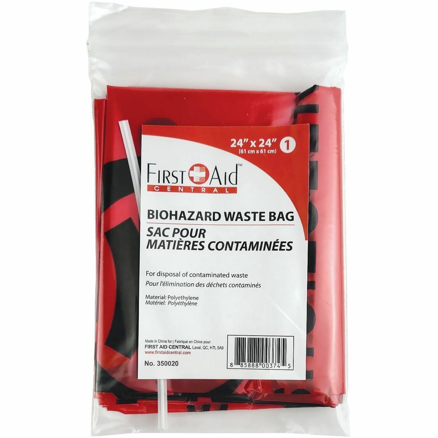 First Aid Central 350020 Trash Bag