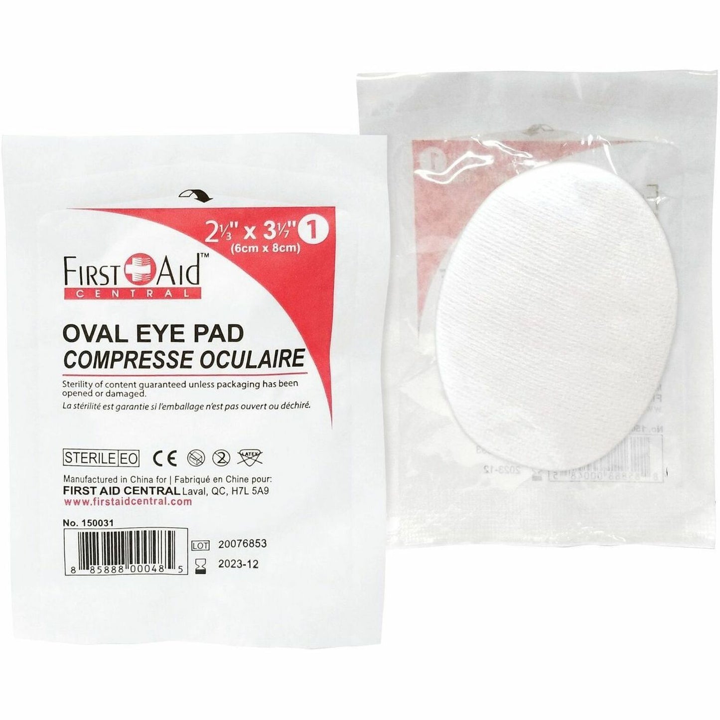 First Aid Central Oval Eye Patch