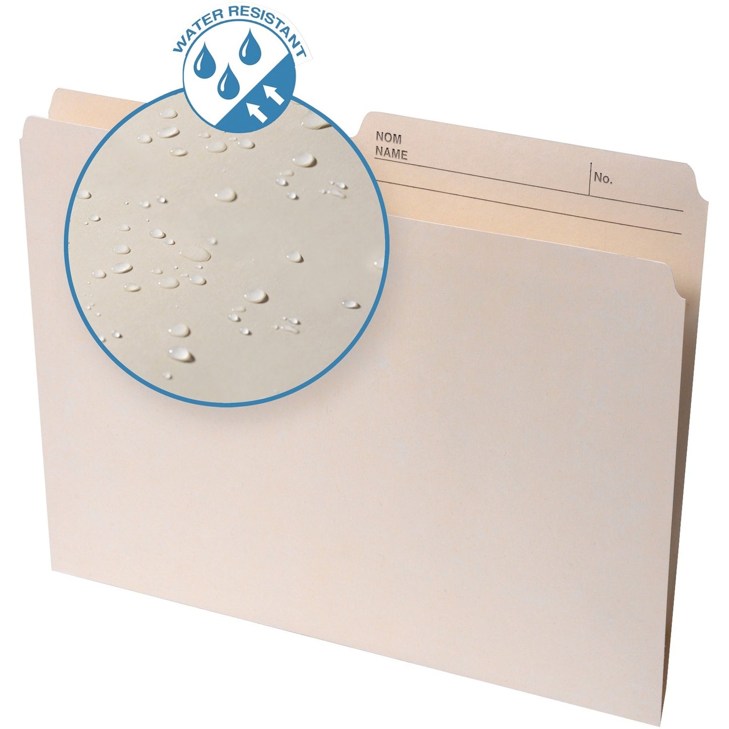 Continental 1/2 Tab Cut Letter Recycled Top Tab File Folder