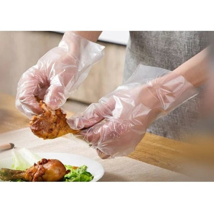 Globe Disposable Deli Gloves Medium Clear 500/box - 8001