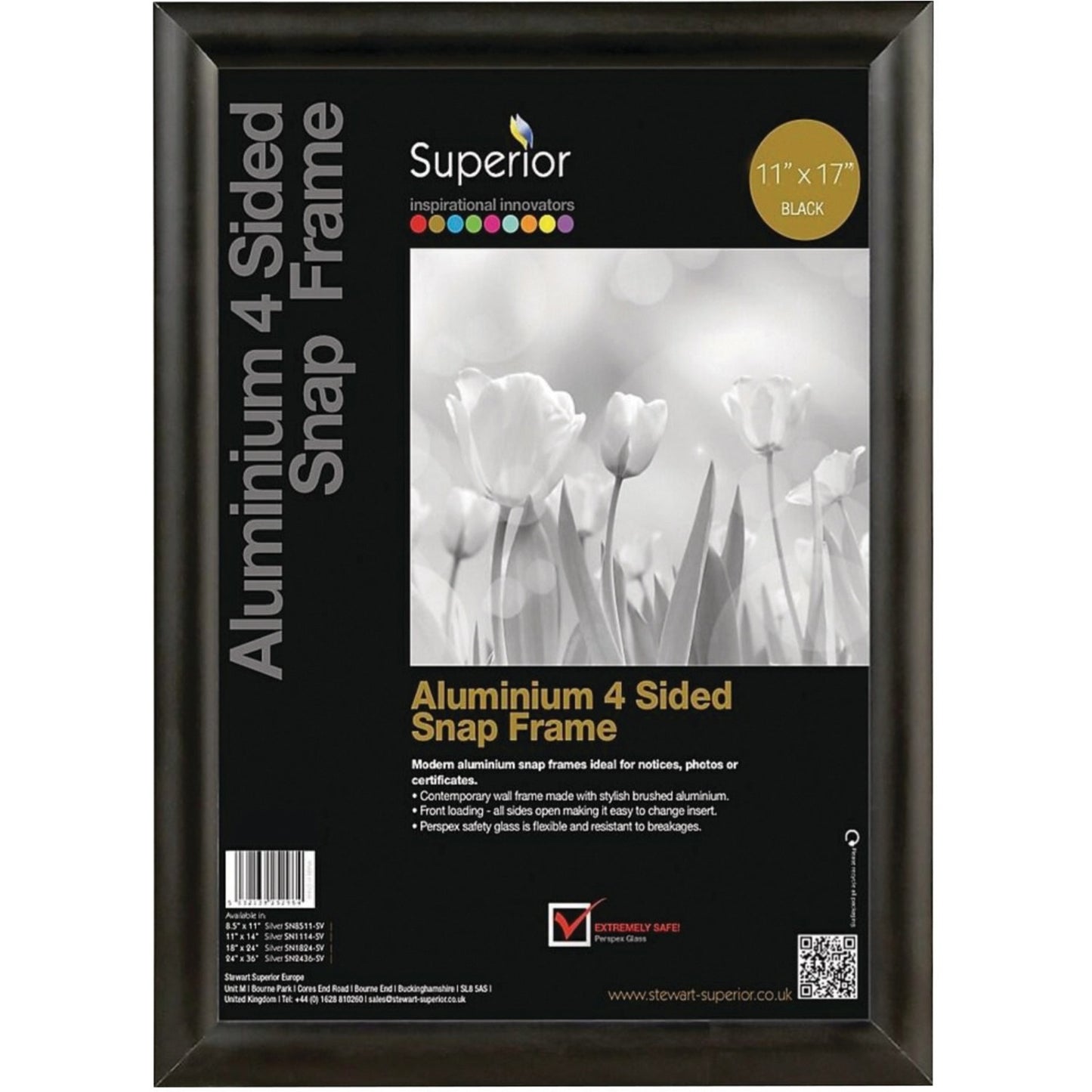 Seco Seco Snap Frame Sign Holder 11" x 17" Black