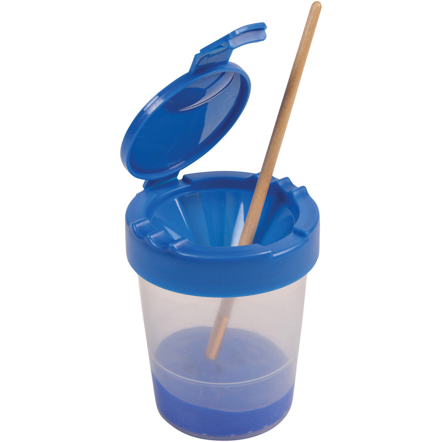 Deflecto Antimicrobial Kids No Spill Paint Cup Blue - 39515BLU