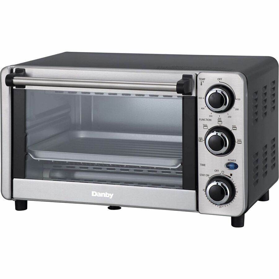 Danby 0.4 cu. ft./12L 4 Slice Countertop Toaster Oven in Stainless Steel - DBTO0412BBSS