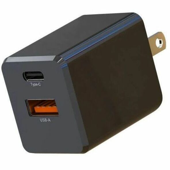 Blu Element BEWCA20WB Wall Charger Dual USB-C 20W PD and USB-A Black - 101-1468