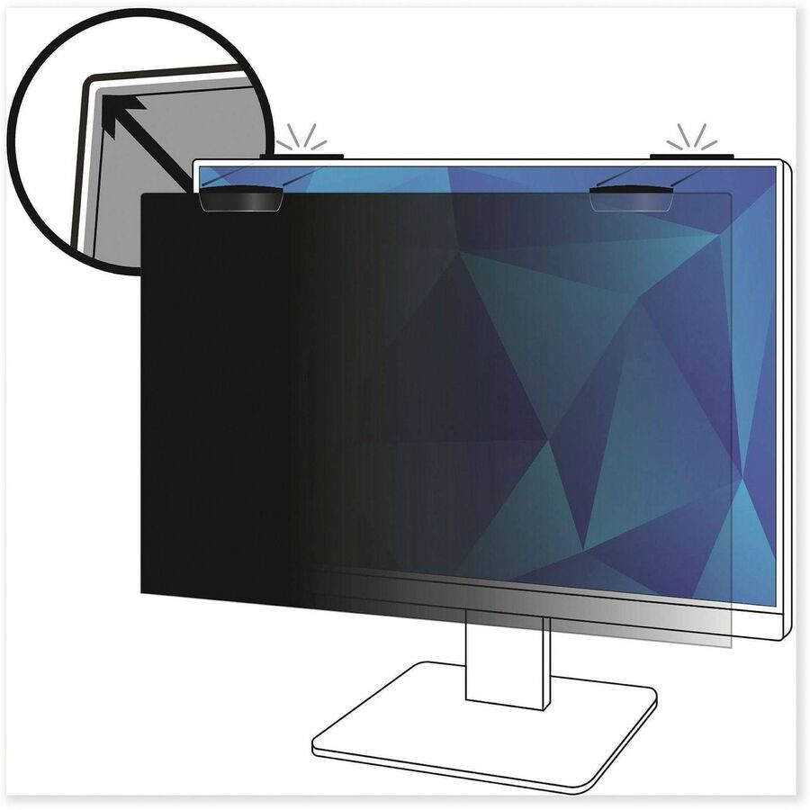3M™ Privacy Filter for 24in Full Screen Monitor with 3M™ COMPLY™ Magnetic Attach, 16:10, PF240W1EM - PF240W1EM