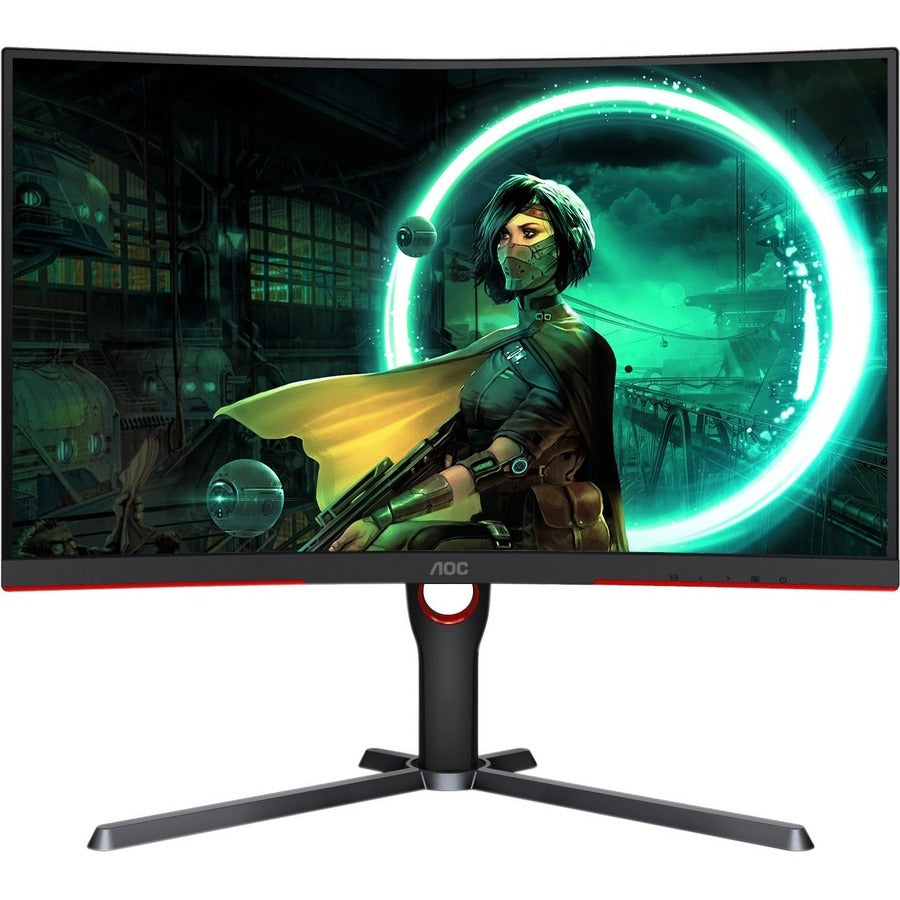 AOC CQ27G3S 27" Class WQHD Curved Screen Gaming LCD Monitor - 16:9 - Black, Red - CQ27G3S