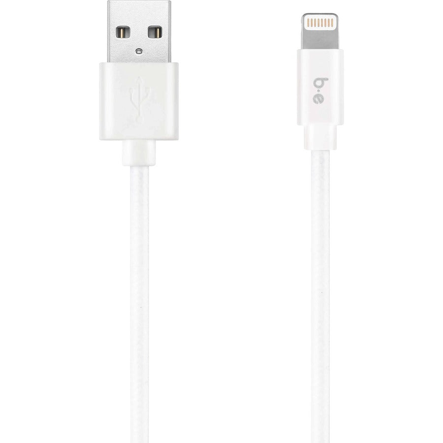 Blu Element Braided Charge/Sync Lightning to USB Cable 6ft White - B6MFIWH