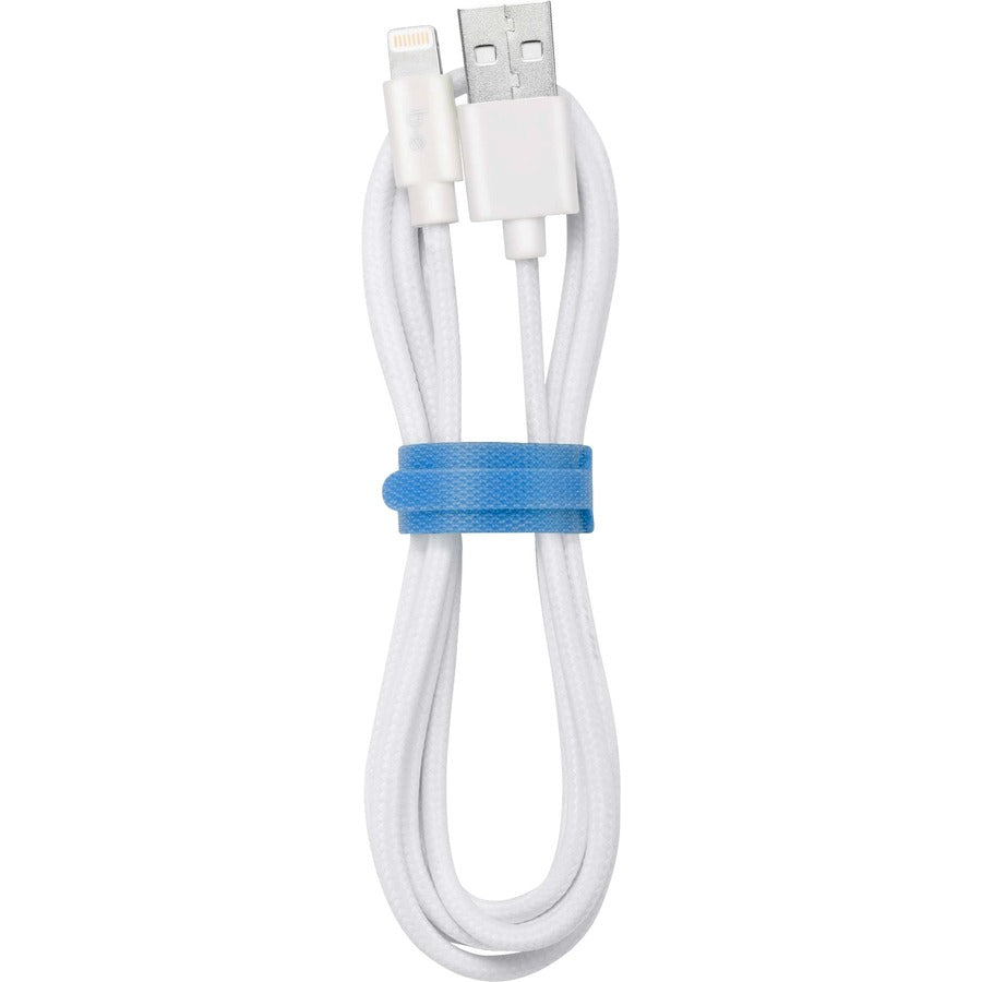 Blu Element Braided Charge/Sync Lightning to USB Cable 6ft White - B6MFIWH