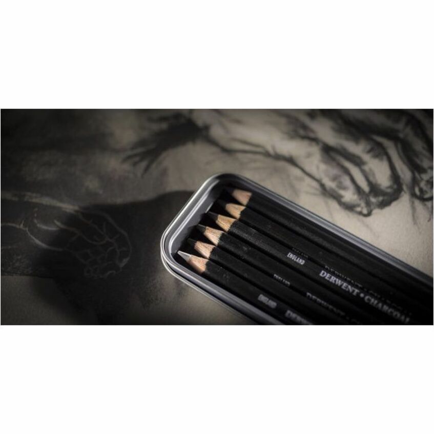 Derwent Charcoal 6 Pencils Tin - 0700838