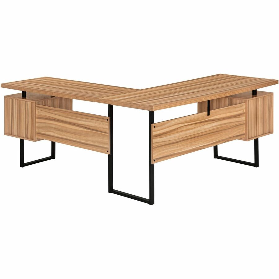 Monarch Specialties Computer Desk - 70"L / Reclaimed Wood / Black Metal / L/R - I7612