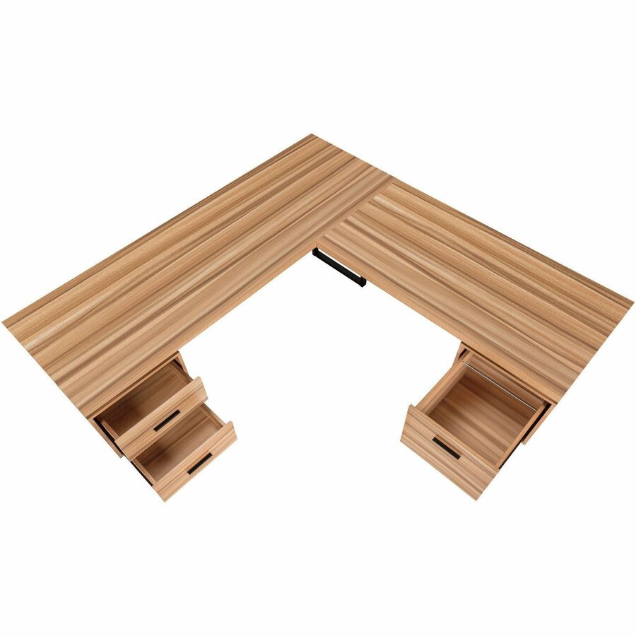 Monarch Specialties Computer Desk - 70"L / Reclaimed Wood / Black Metal / L/R - I7612