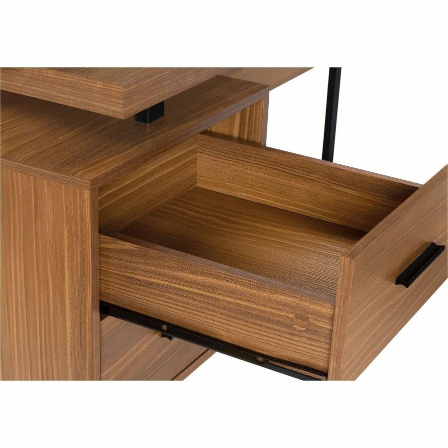 Monarch Specialties Computer Desk - 70"L / Walnut / Black Metal / L/R Face - I 7610