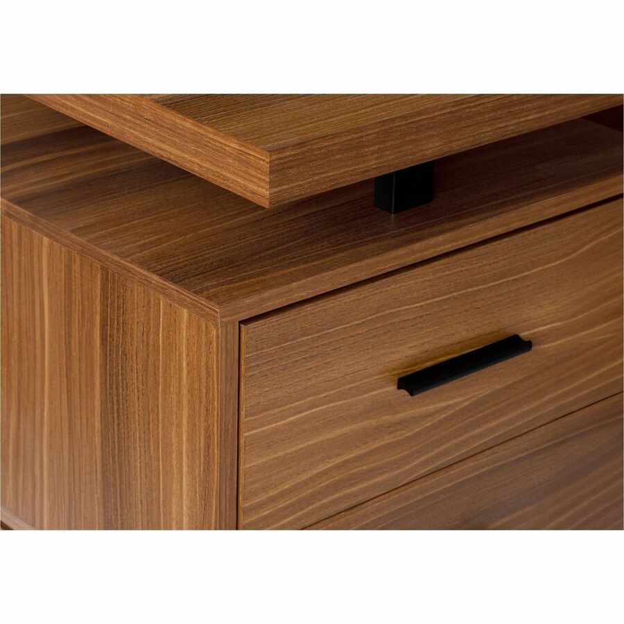 Monarch Specialties Computer Desk - 70"L / Walnut / Black Metal / L/R Face - I 7610