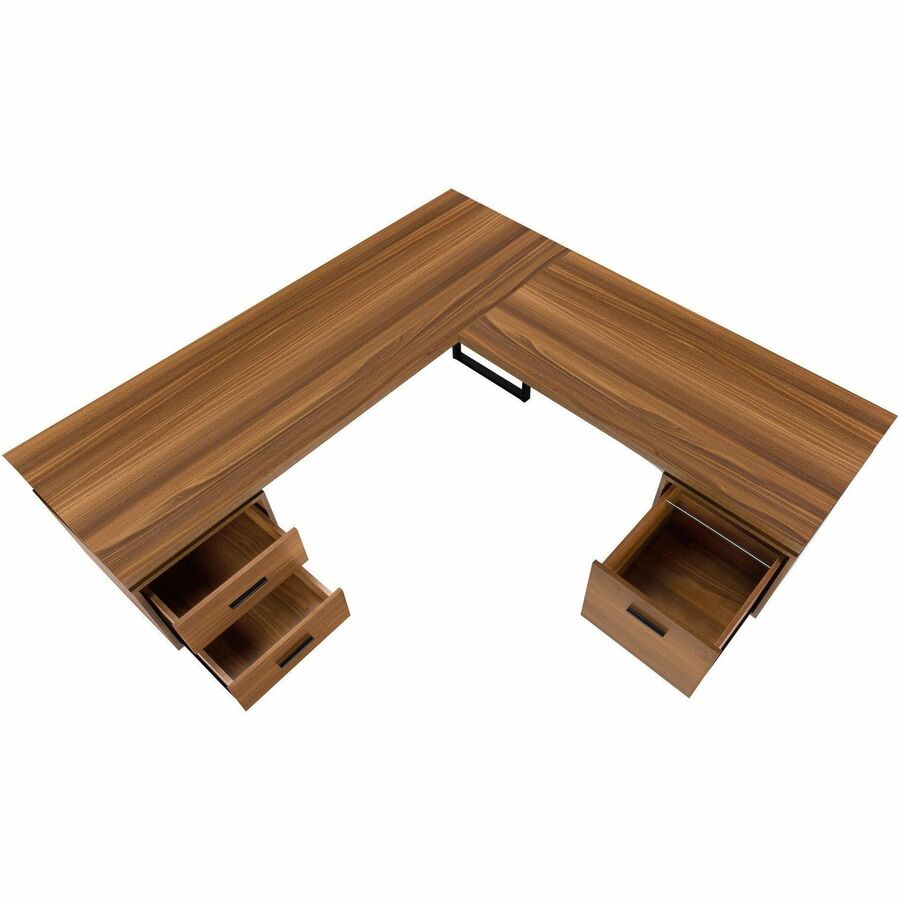 Monarch Specialties Computer Desk - 70"L / Walnut / Black Metal / L/R Face - I 7610