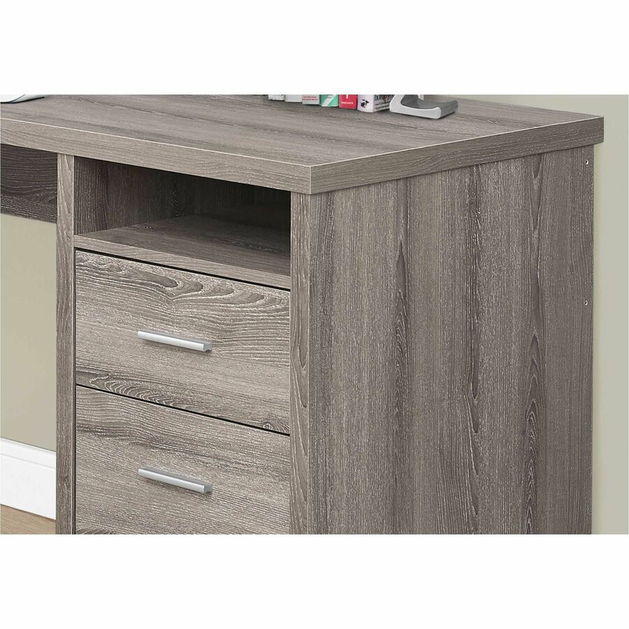 Monarch Specialties Computer Desk - 80"L / Dark Taupe Left Or Right Facing - I 7255