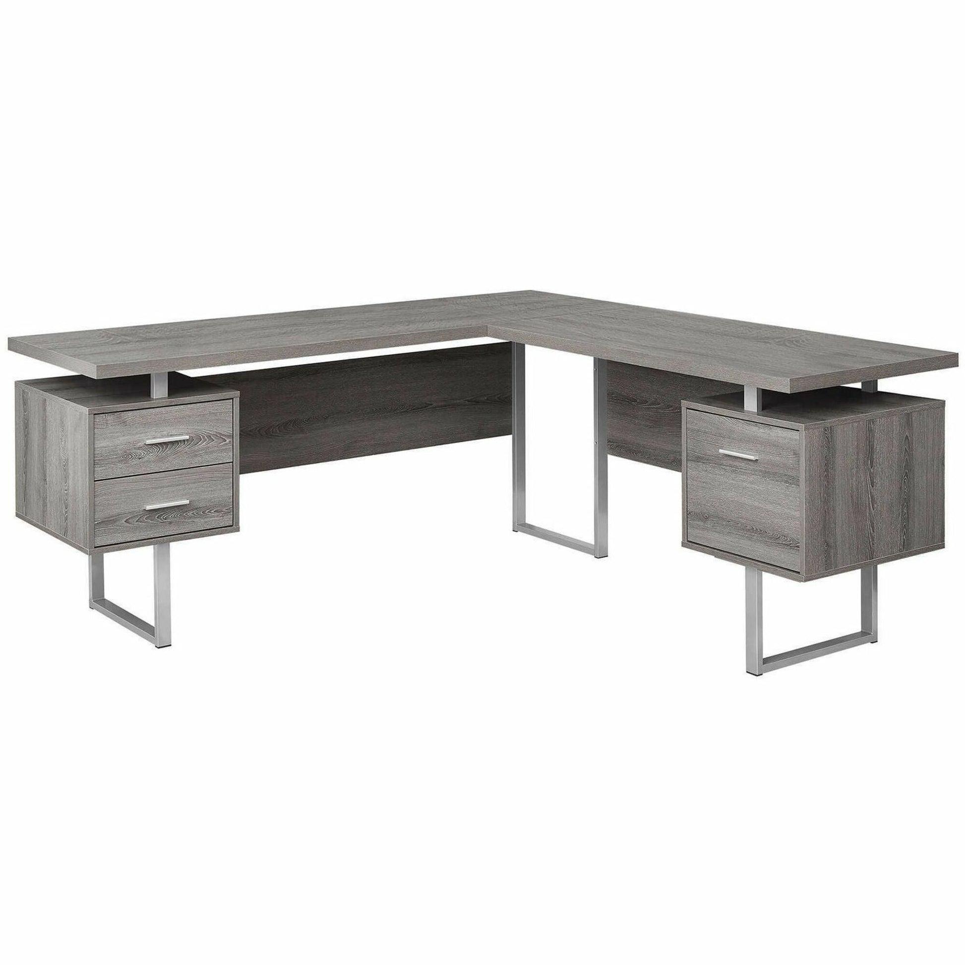 Monarch Specialties Computer Desk - 70"L / Dark Taupe Left OR Right Facing