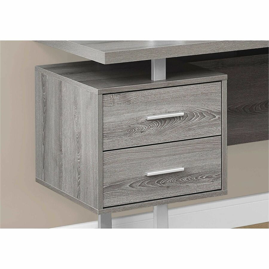 Monarch Specialties Computer Desk - 70"L / Dark Taupe Left OR Right Facing - I 7304