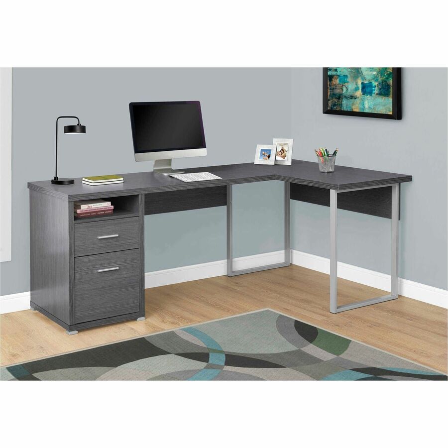 Monarch Specialties Computer Desk - 80"L / Grey Left Or Right Facing - I 7257
