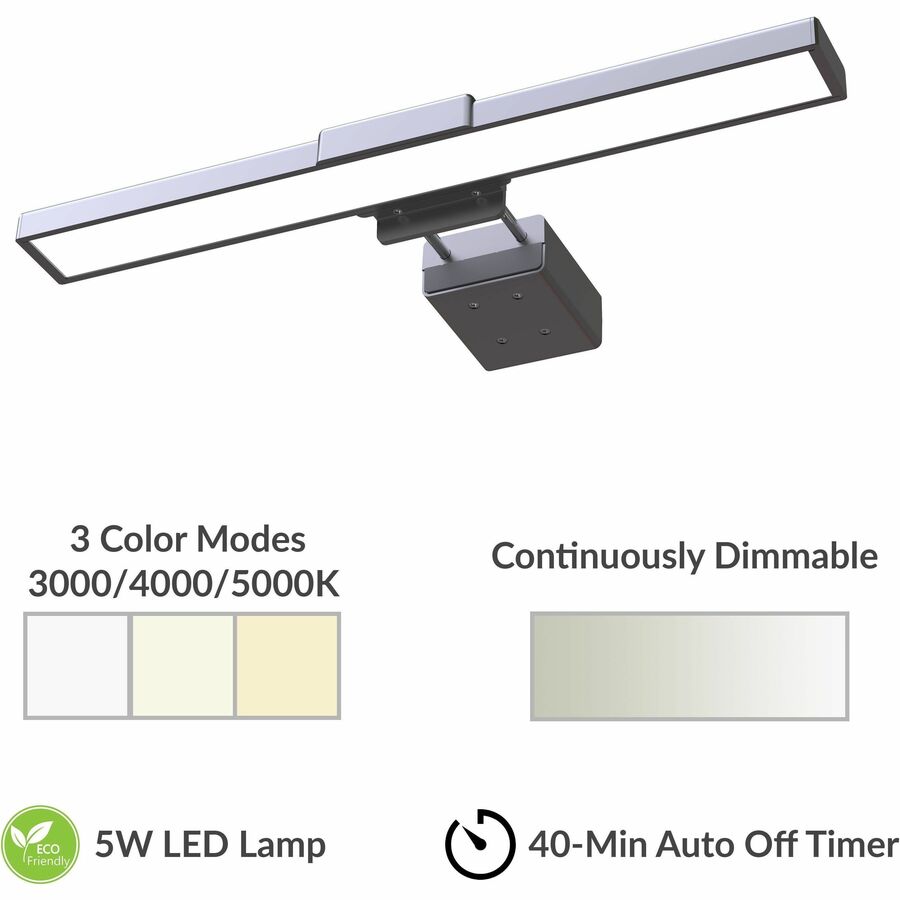 DAC® MP-333 11" LED Monitor Lamp/Light Bar/Screen Bar, Black - 02362