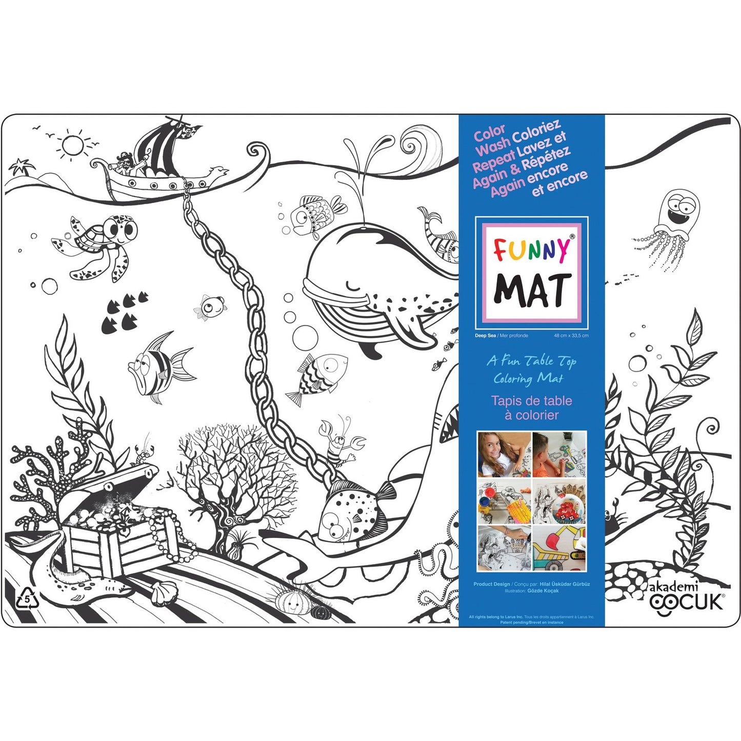Funny Mat DEEPSEA Drawing/Coloring Mat