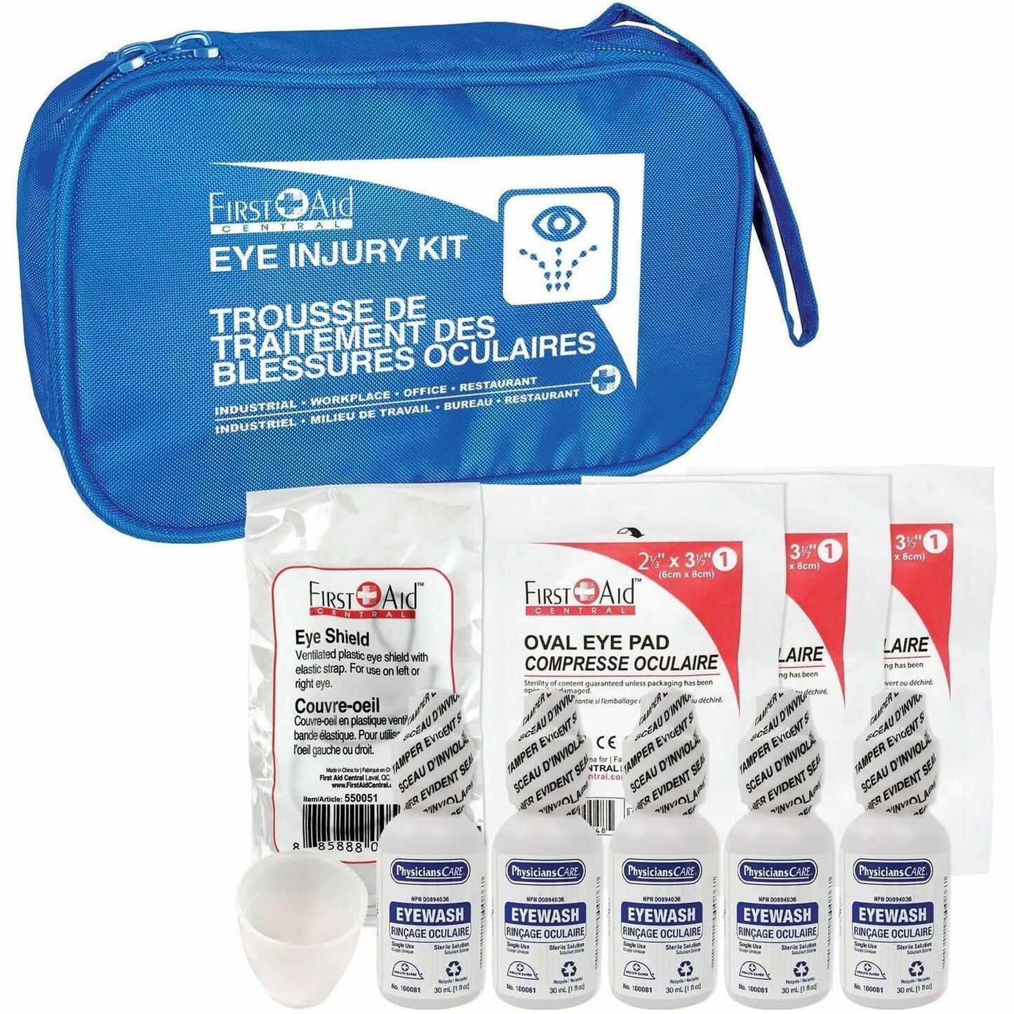 First Aid Central Eye Wound Treatment Kit - Nylon Bag