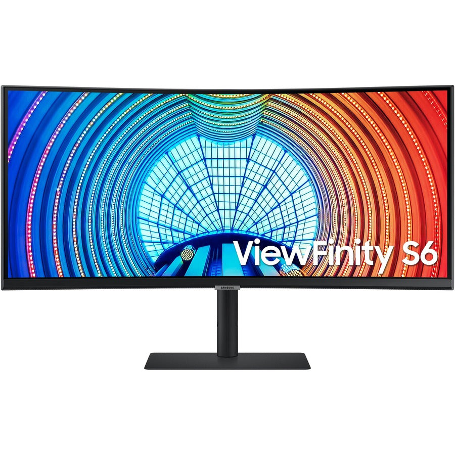 Samsung ViewFinity S6 S34A654UBN 34" Class UW-QHD Curved Screen LCD Monitor - 21:9 - Black - LS34A654UBNXGO
