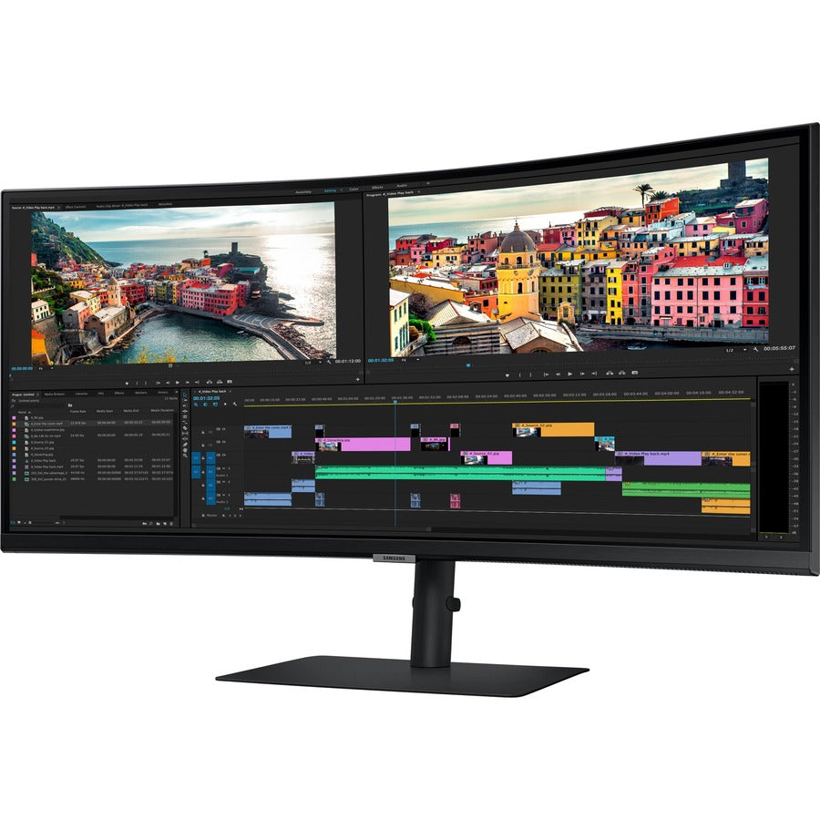 Samsung ViewFinity S6 S34A654UBN 34" Class UW-QHD Curved Screen LCD Monitor - 21:9 - Black - LS34A654UBNXGO