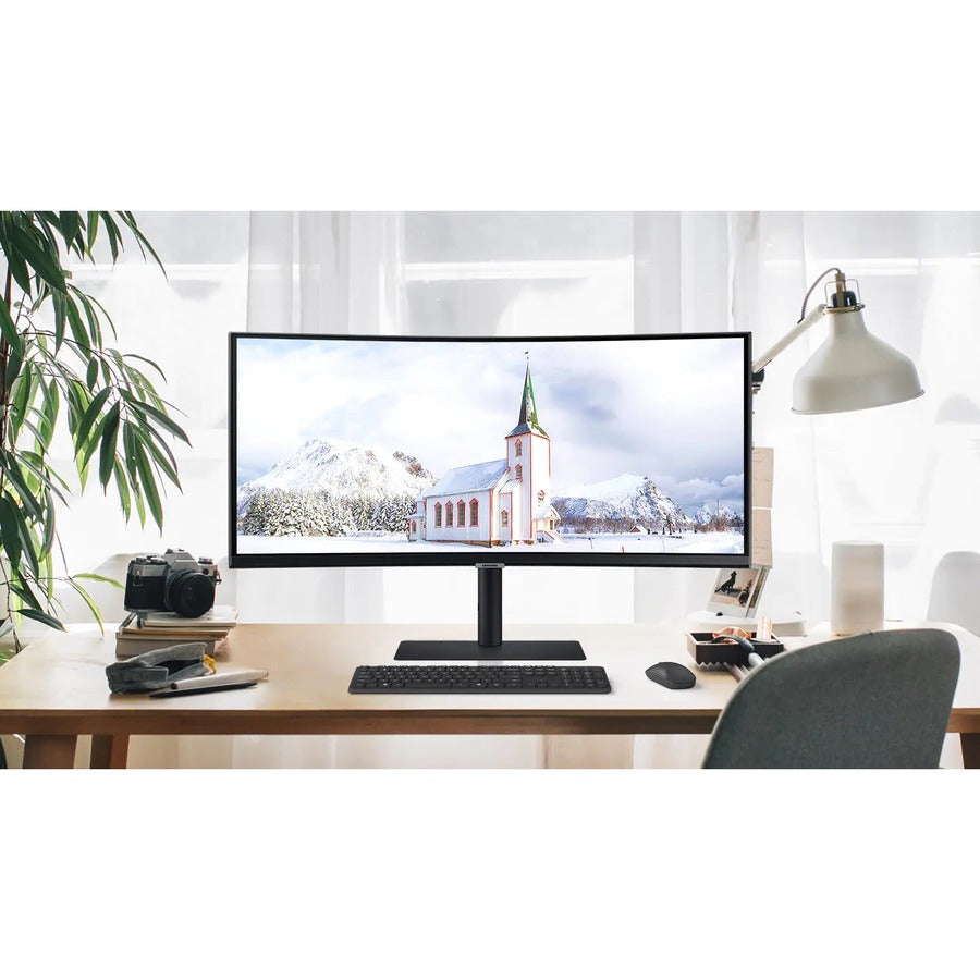 Samsung ViewFinity S6 S34A654UBN 34" Class UW-QHD Curved Screen LCD Monitor - 21:9 - Black - LS34A654UBNXGO