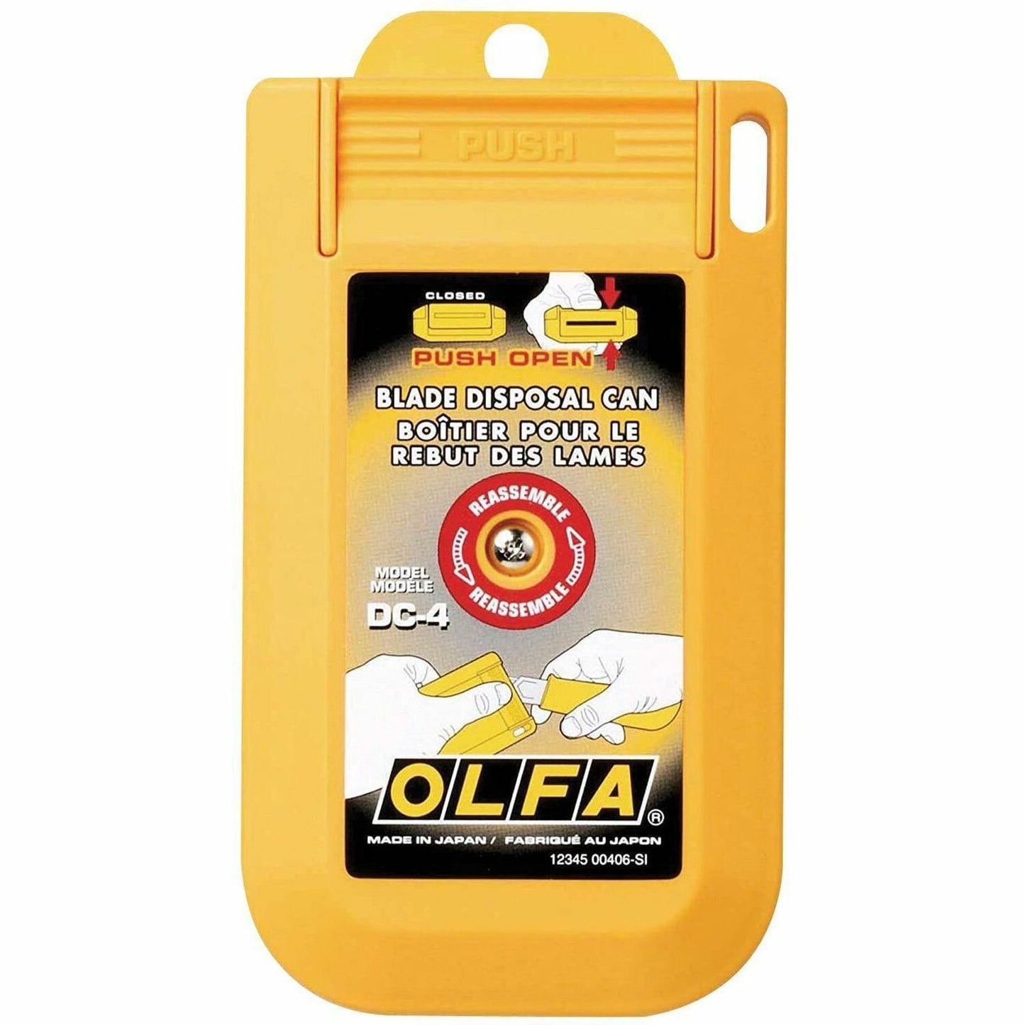 Olfa DC-4 Reusable Blade Disposal Can with Mounting Hole