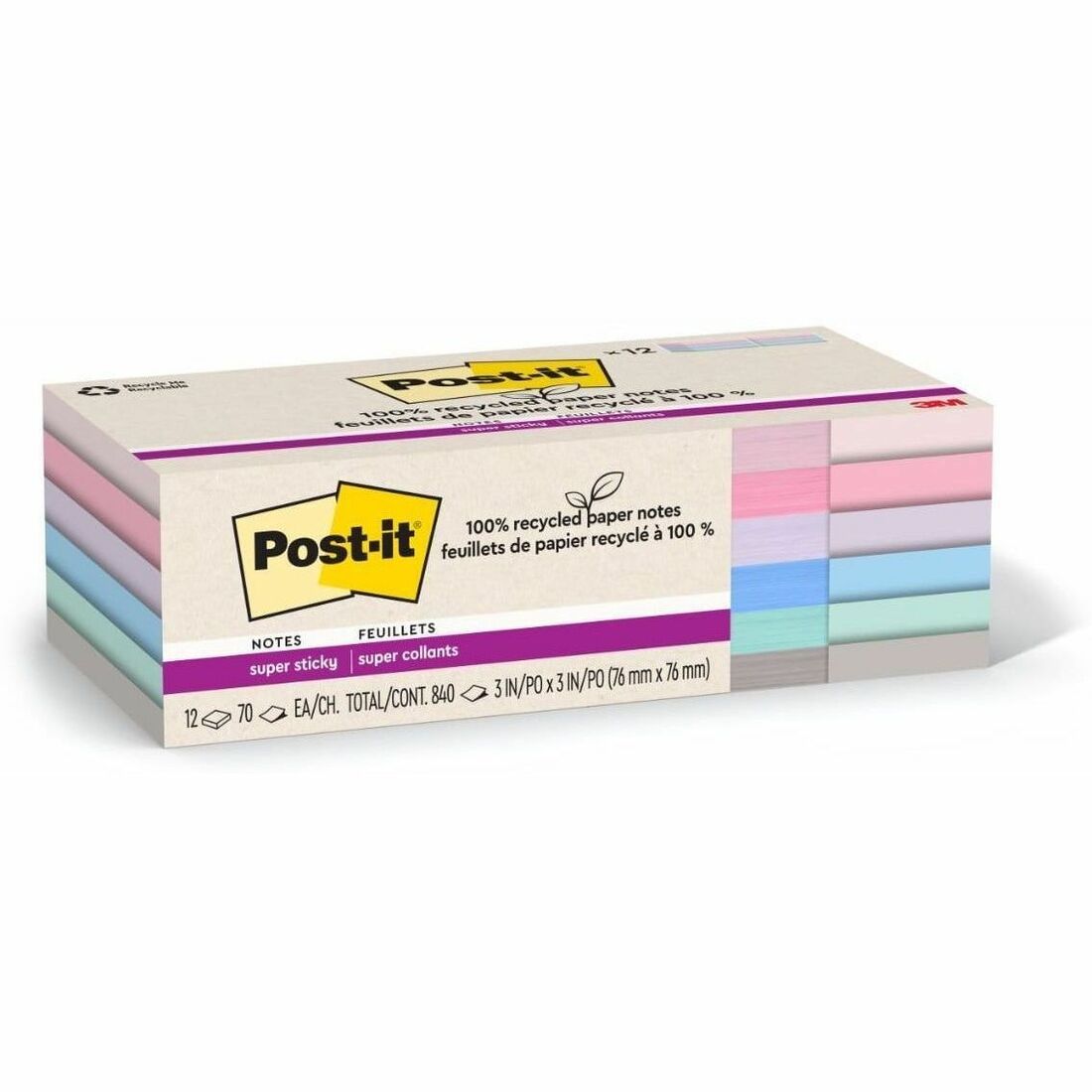 Post-it® Recycled Super Sticky Notes