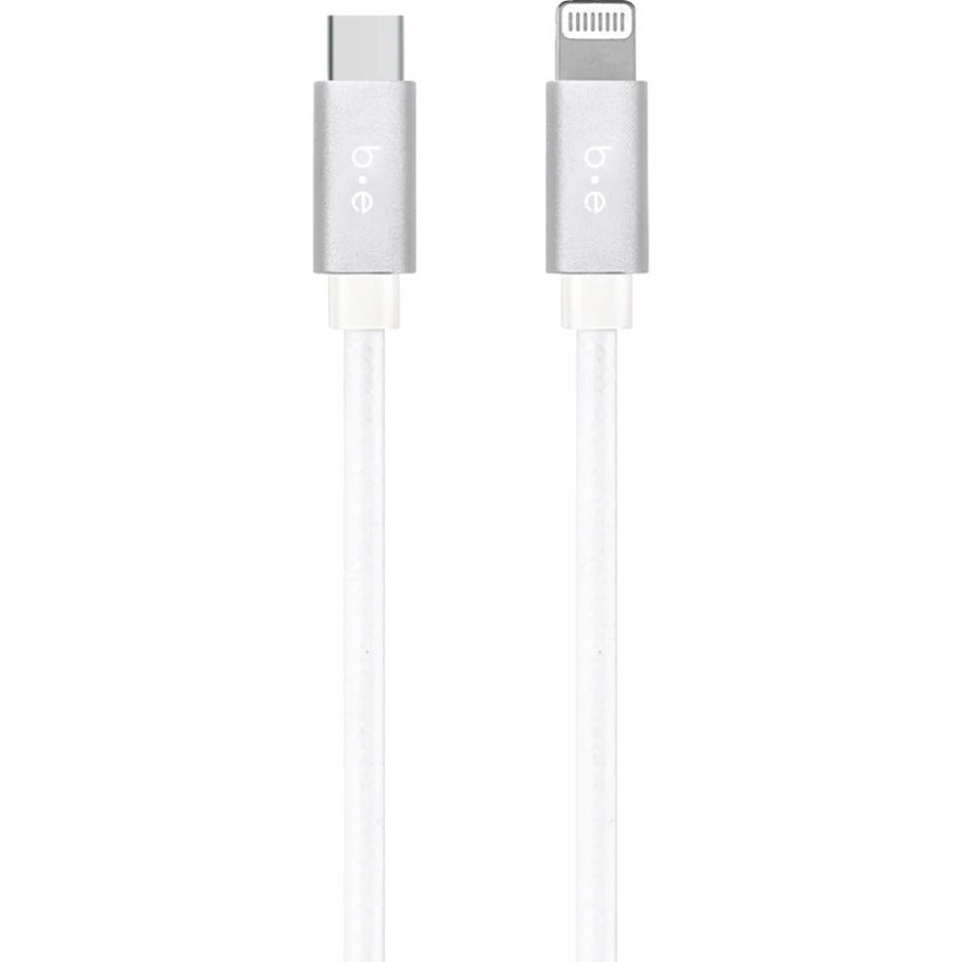 Blu Element Braided Charge/Sync USB-C to Lightning 4ft White - BEC2L4W